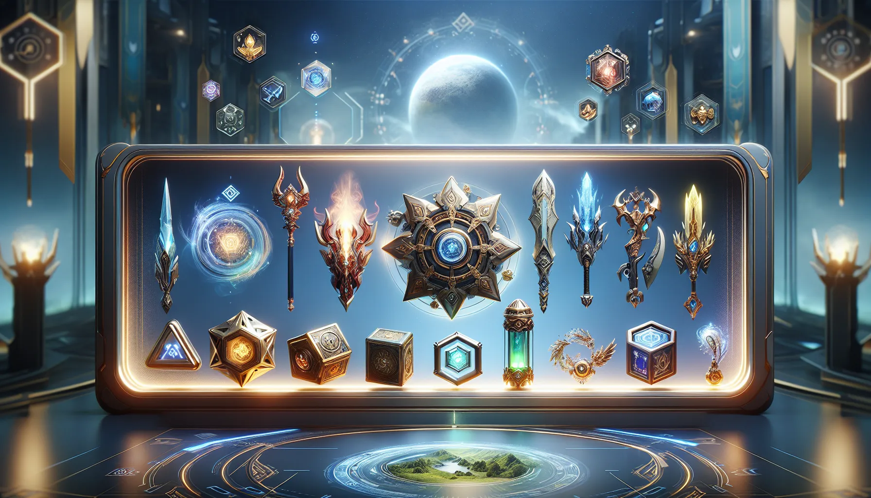 variety of special items from the game Playonit55.