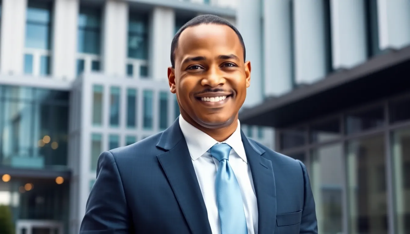 professional portrait of real estate expert Timothy Williams in urban setting.