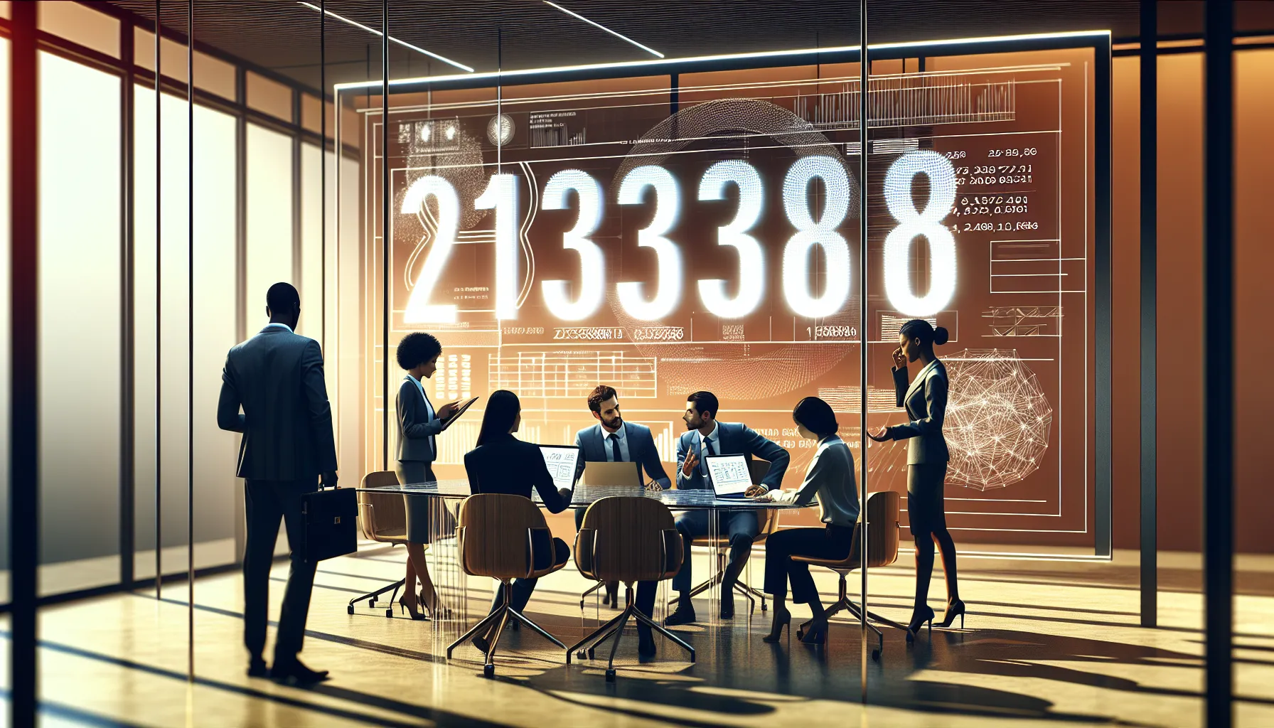 diverse team discussing the significance of the number 2135382886.