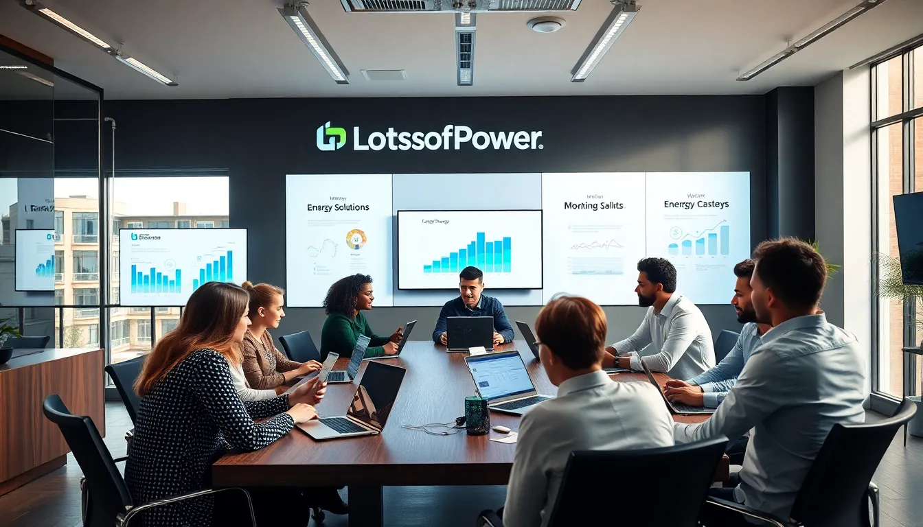 diverse team strategizing in a modern office for energy solutions.