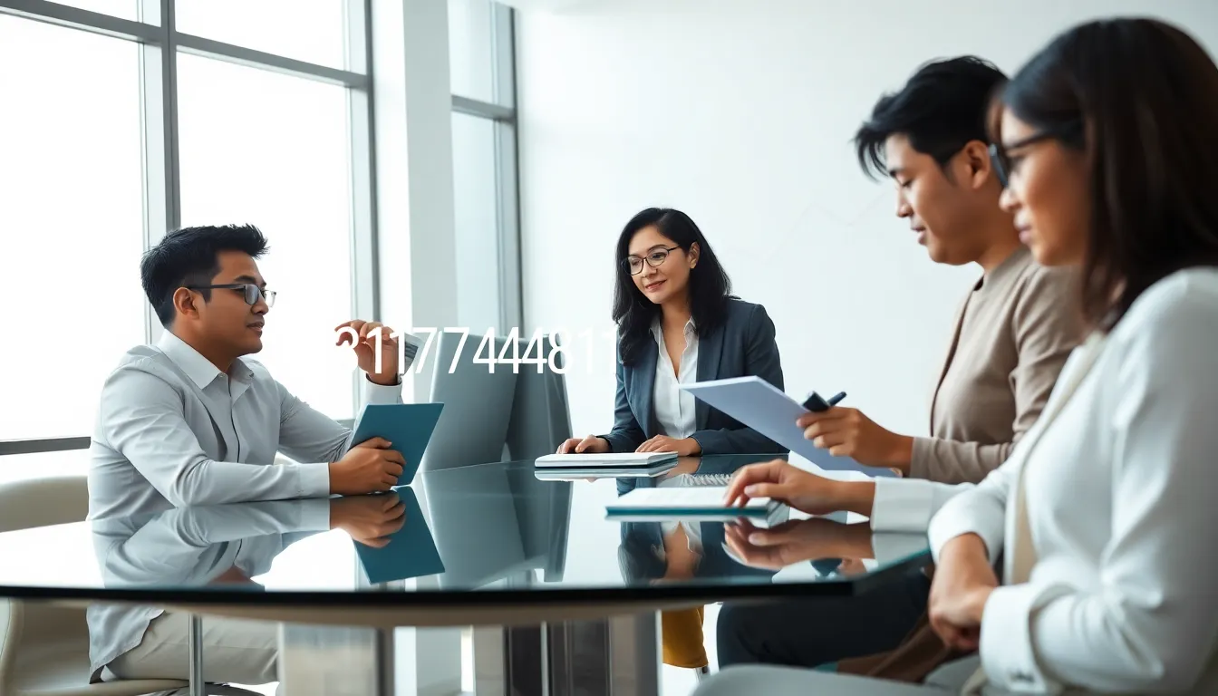 diverse team discussing data analysis in a modern office.