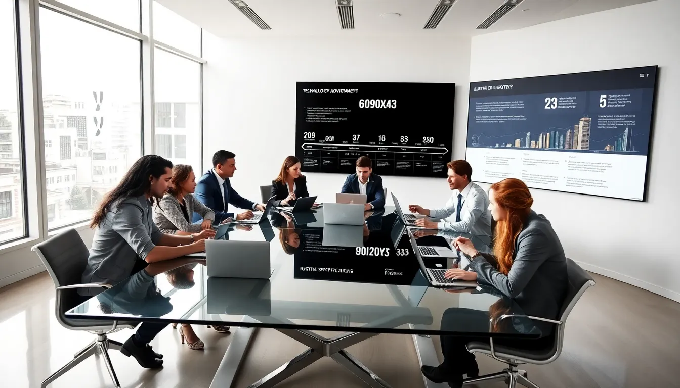 diverse professionals collaborating in a modern office setting.