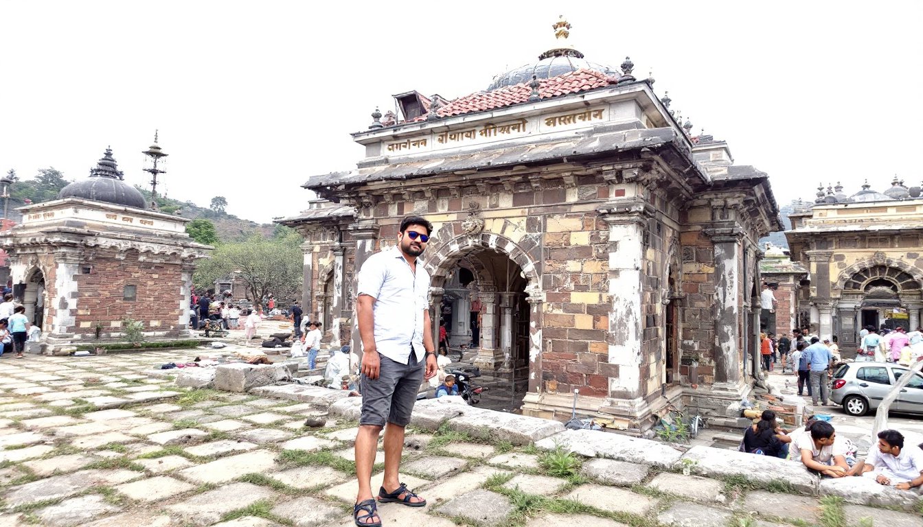 Woman massaging her foot with oil before bed in a cozy autumn bedroom.