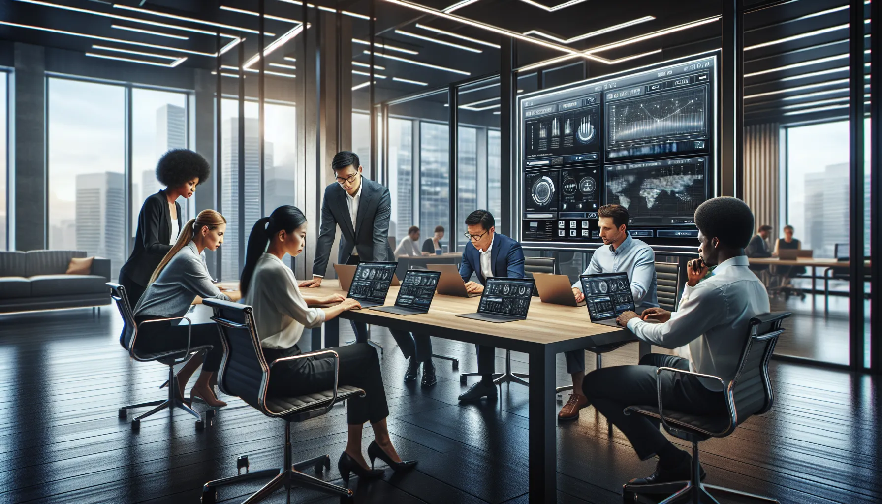 diverse team collaborating on AppCloseAdd in a modern office.