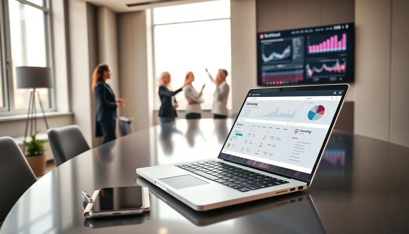 diverse team discussing telecommunications in a modern office.