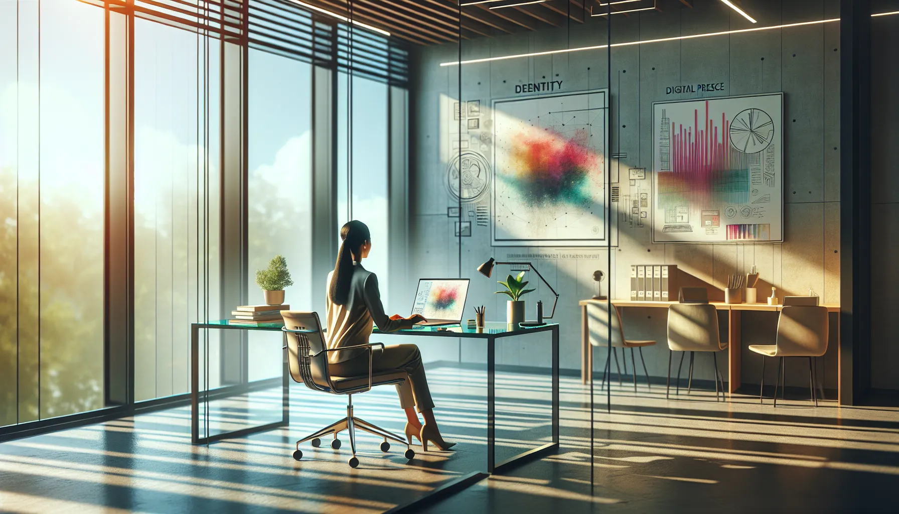 professional workspace representing creativity and digital identity.