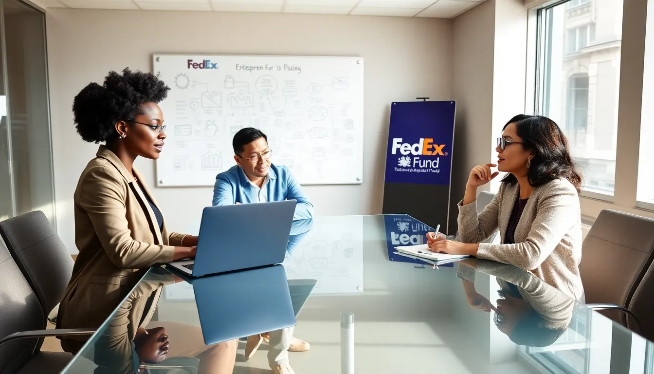 diverse entrepreneurs collaborating in a modern office setting.