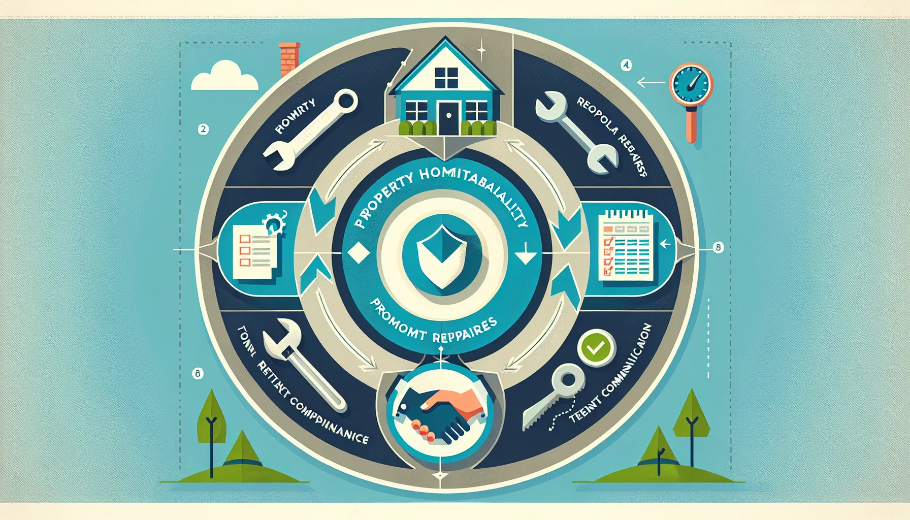 diagram showing main landlord responsibilities in Pleasant Hill