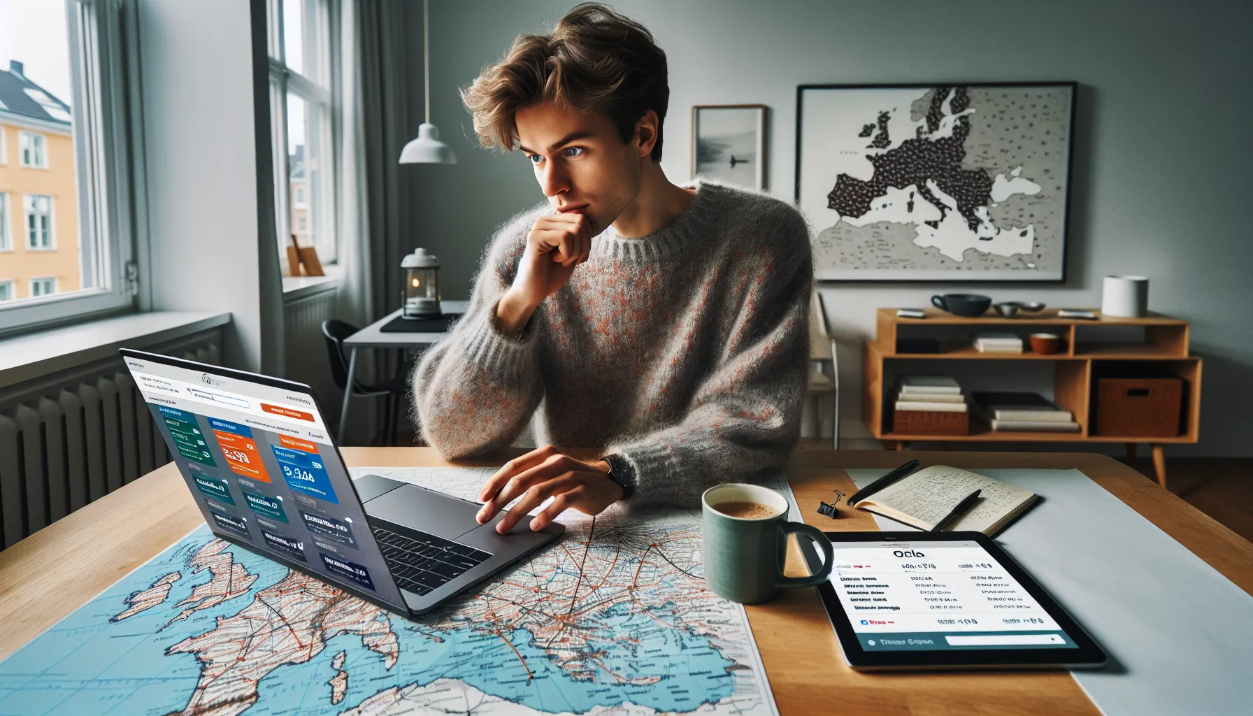 Slik finner du de beste budsjettvennlige reisemålene i europa 3 Young norwegian planning budget-friendly european trip using flight, train and bus search tools.