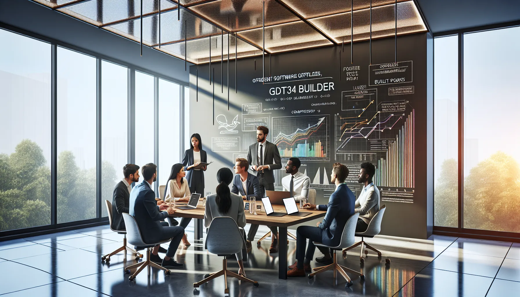 diverse team collaborating on Gdtj45 builder software solutions.