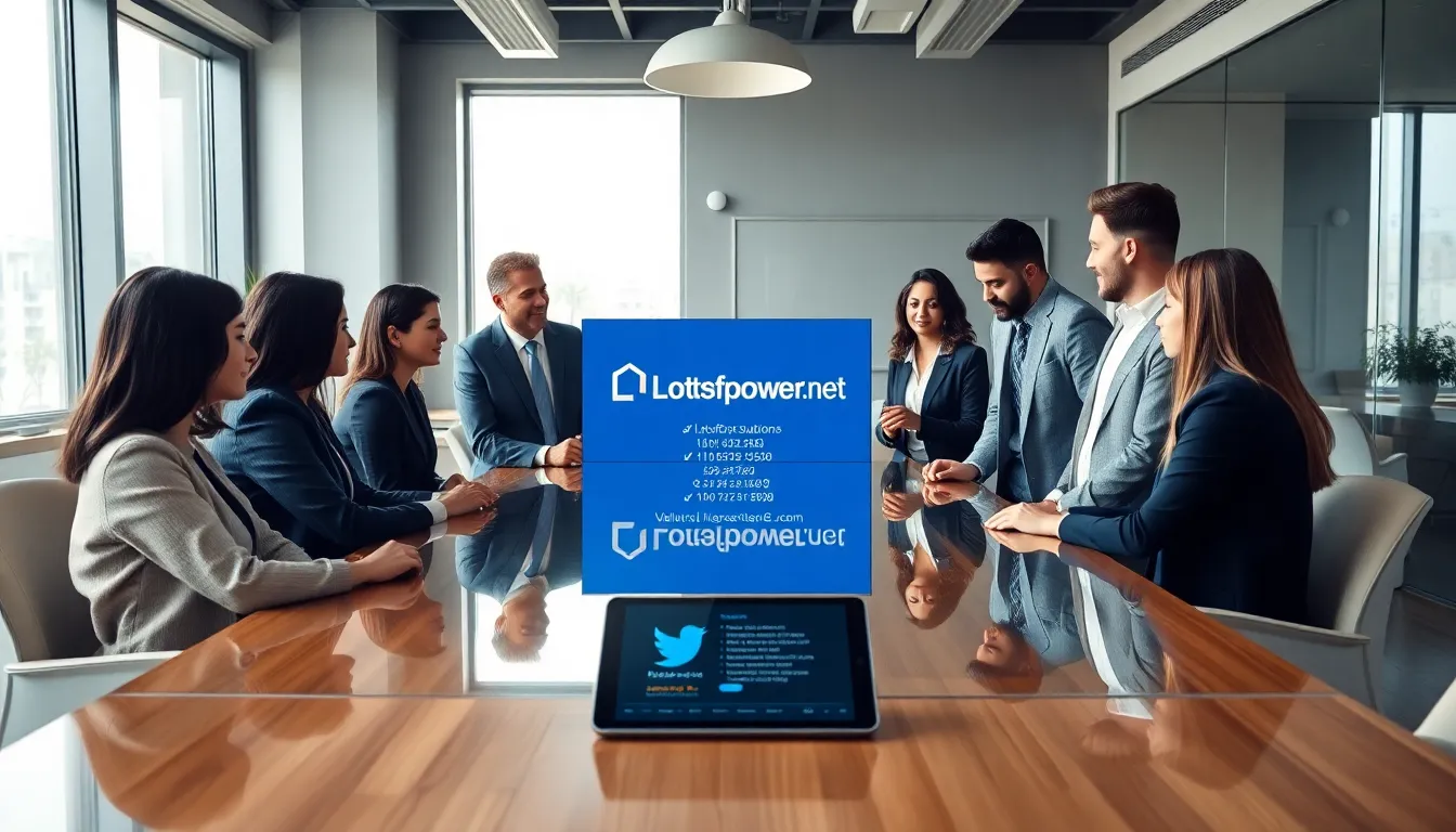 diverse professionals discussing contact details in a modern office.