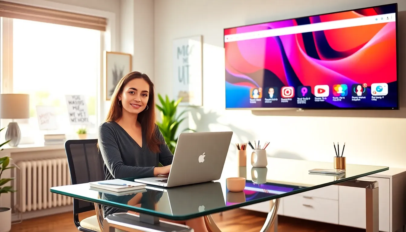 young woman in a modern office representing Catherine779762.