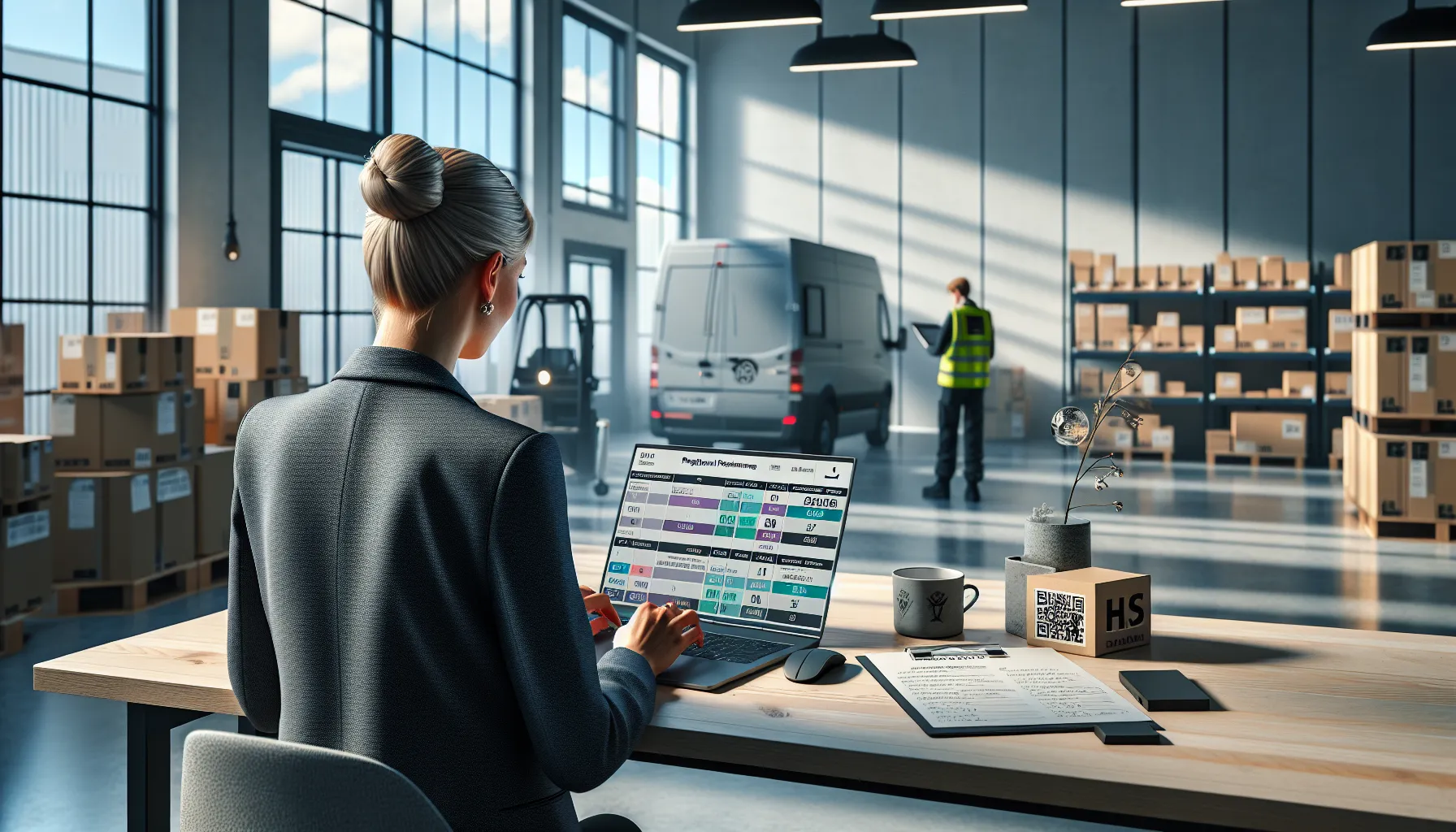 Hvordan bygge et nettverk av pålitelige leverandører 2 Norwegian buyer reviews supplier kpis and sustainability in a modern warehouse office.