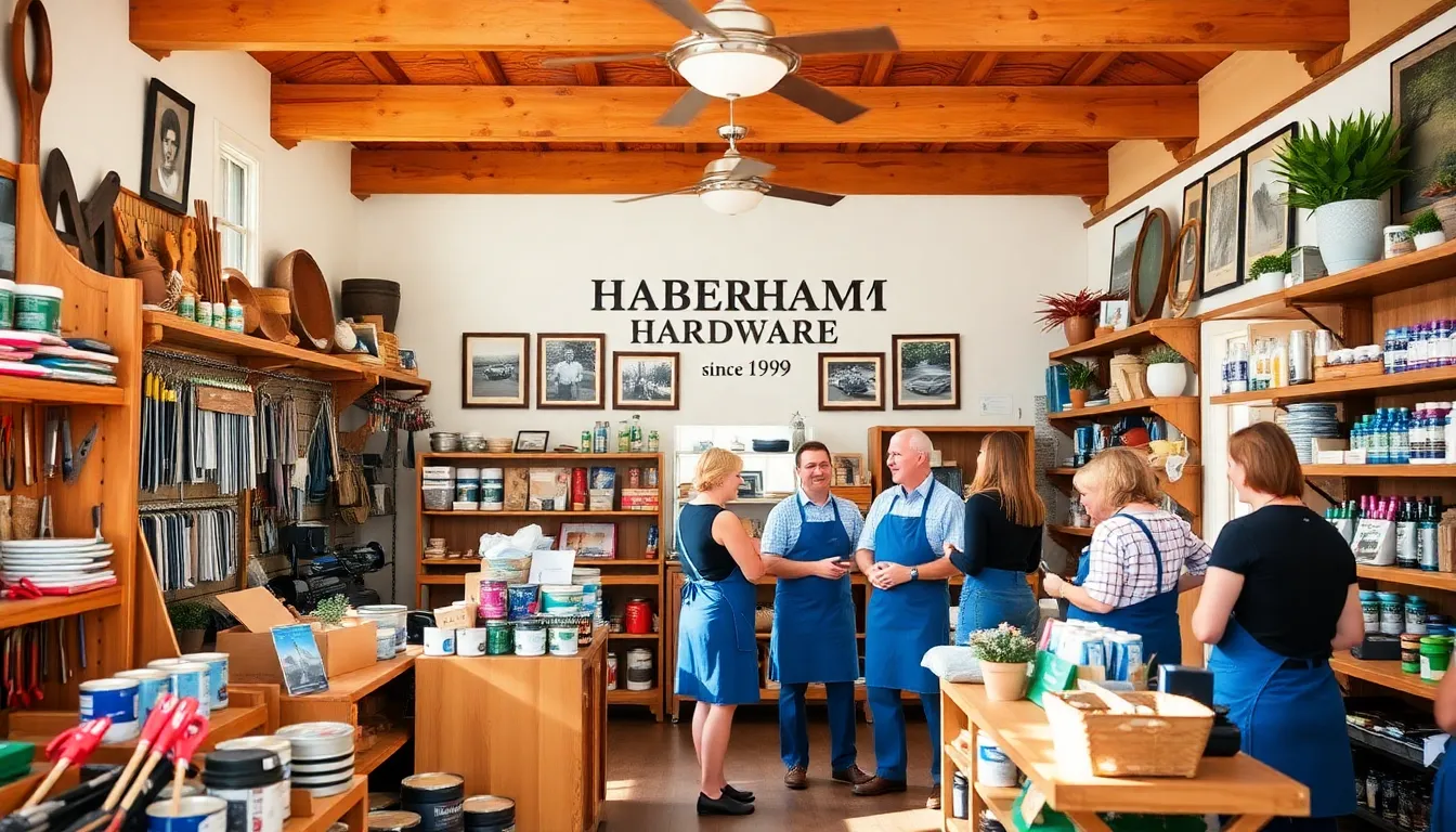 inviting hardware store with friendly staff and organized tools.
