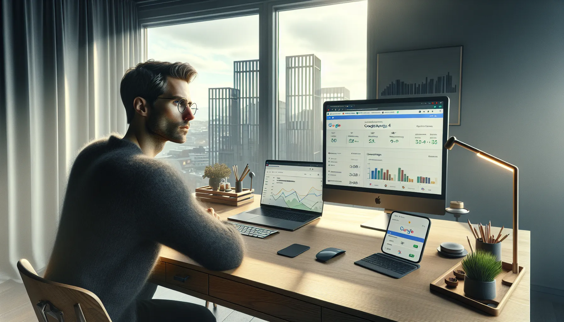 Norwegian marketer sets seo goals using ga4 and search console dashboards.