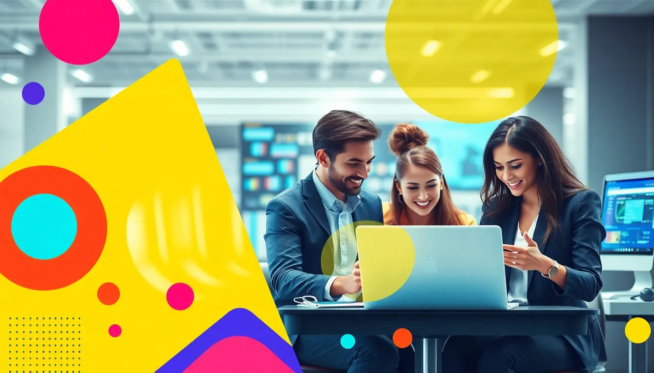 vibrant digital collage representing 1990s creativity and technology.