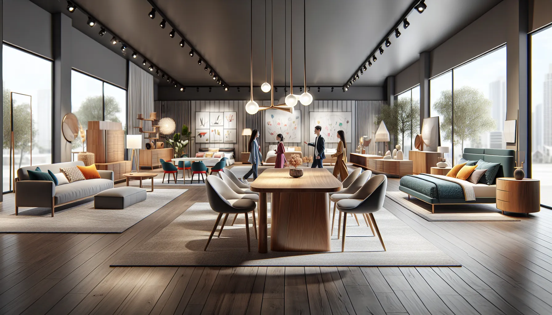 Furniture showroom showcasing Ashley Furniture's diverse styles and product range.