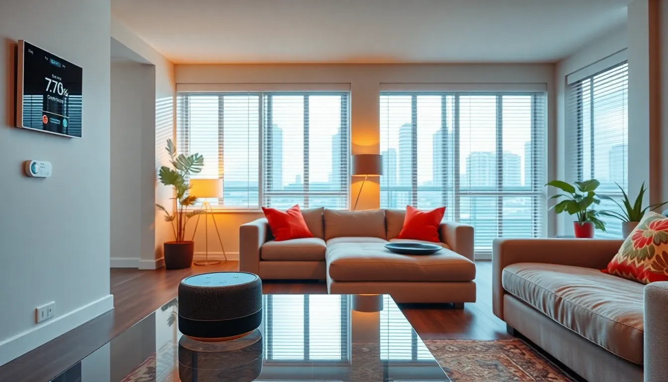 modern smart living apartment with advanced technology features.