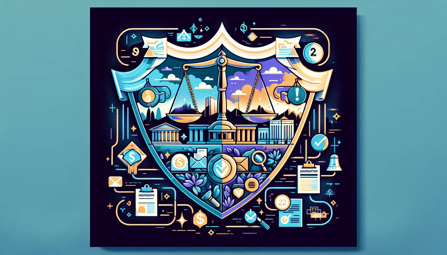 illustration showing consumer debt rights and relief options in San Diego
