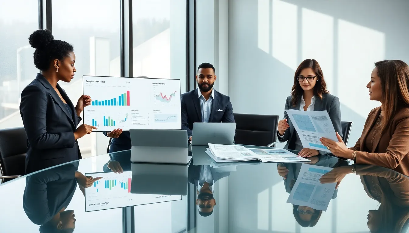 diverse team discussing strategic tax planning in a modern office.