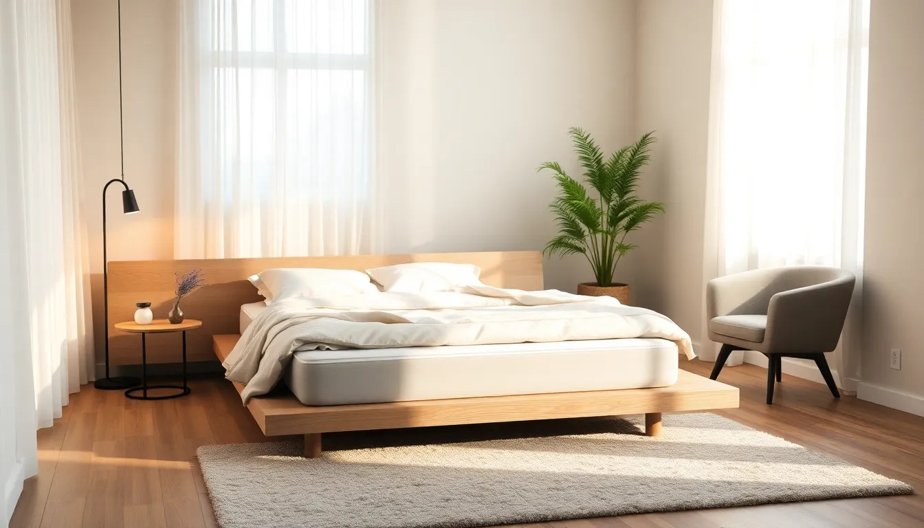 a calming bedroom scene promoting restful sleep.