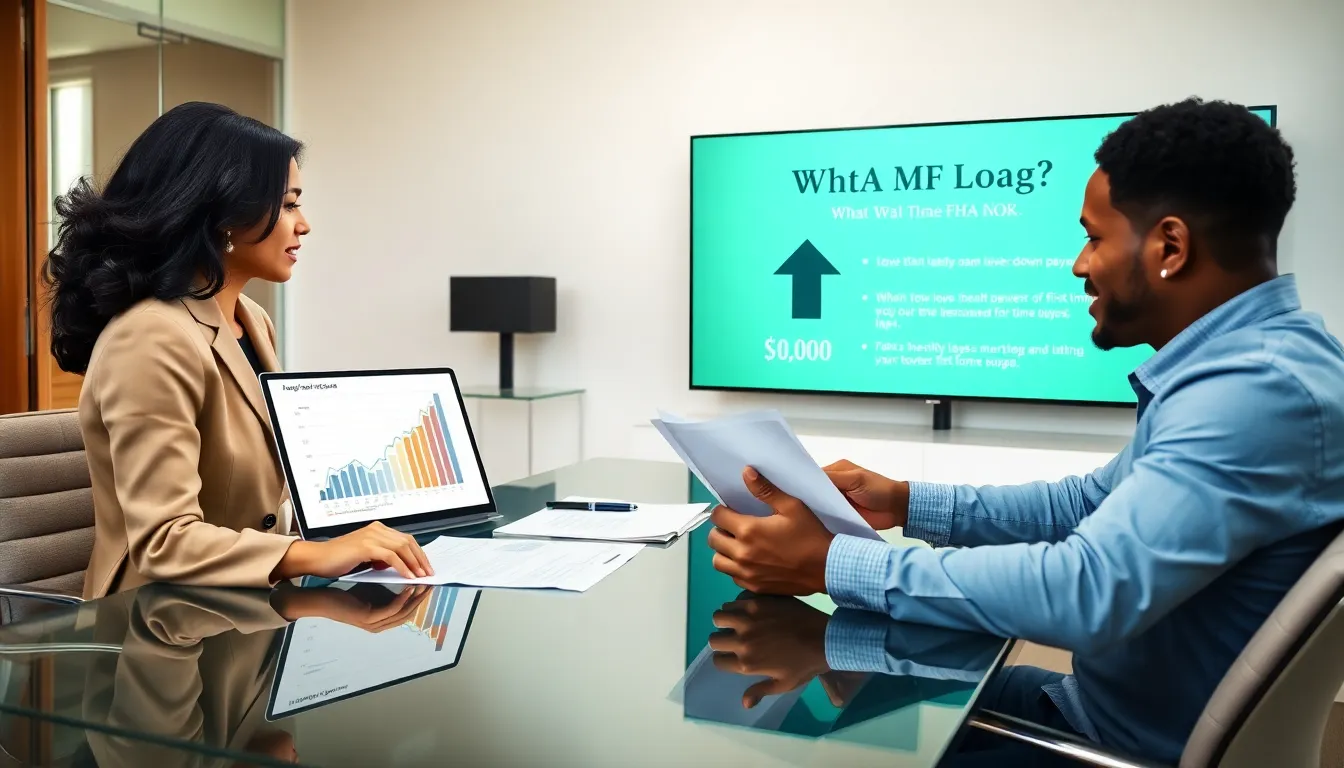 diverse team discussing FHA loans in a modern office setting.