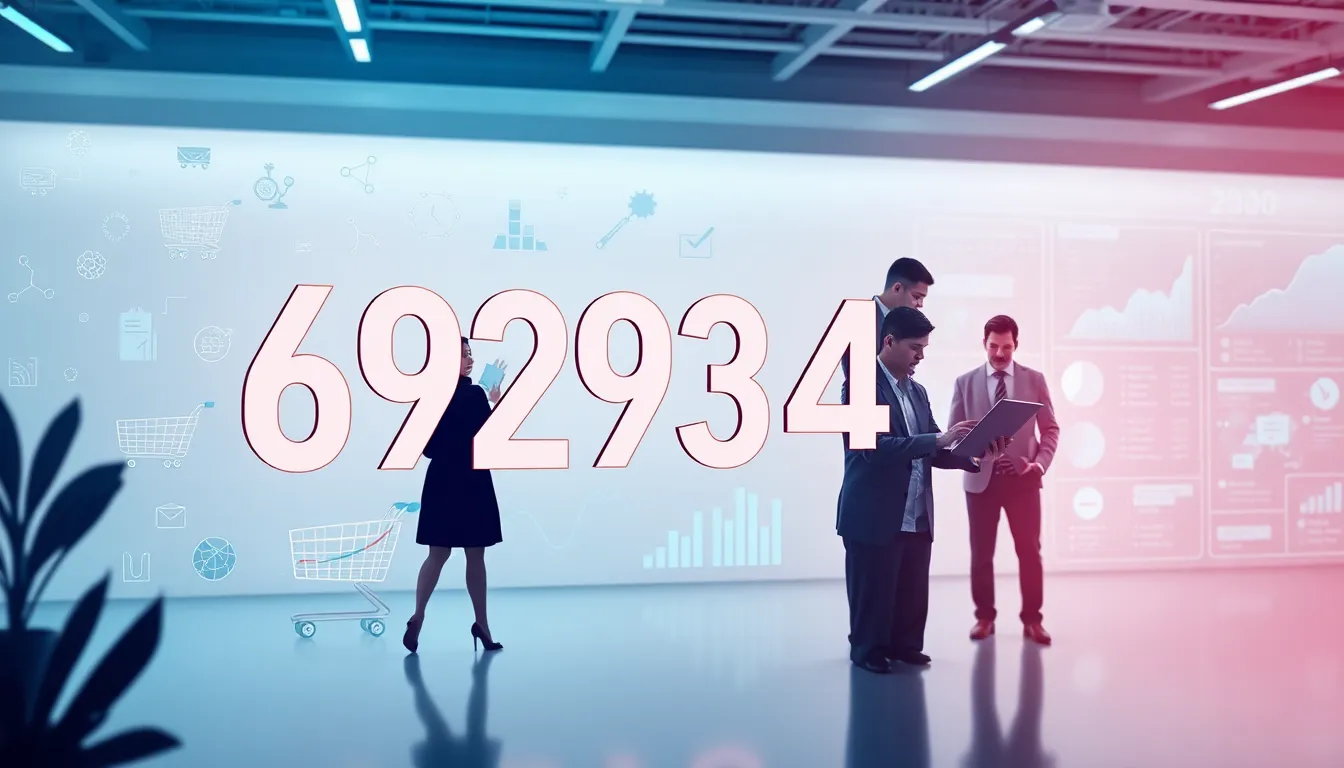 digital landscape featuring the code 692934006 in a professional setting.