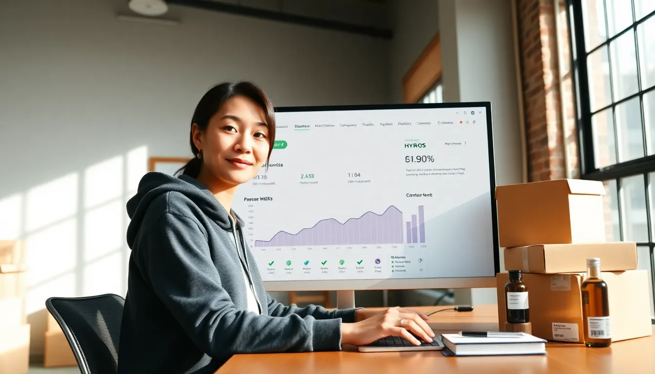 Ecommerce founder reviewing Hyros multi-channel attribution with Shopify revenue dashboard.