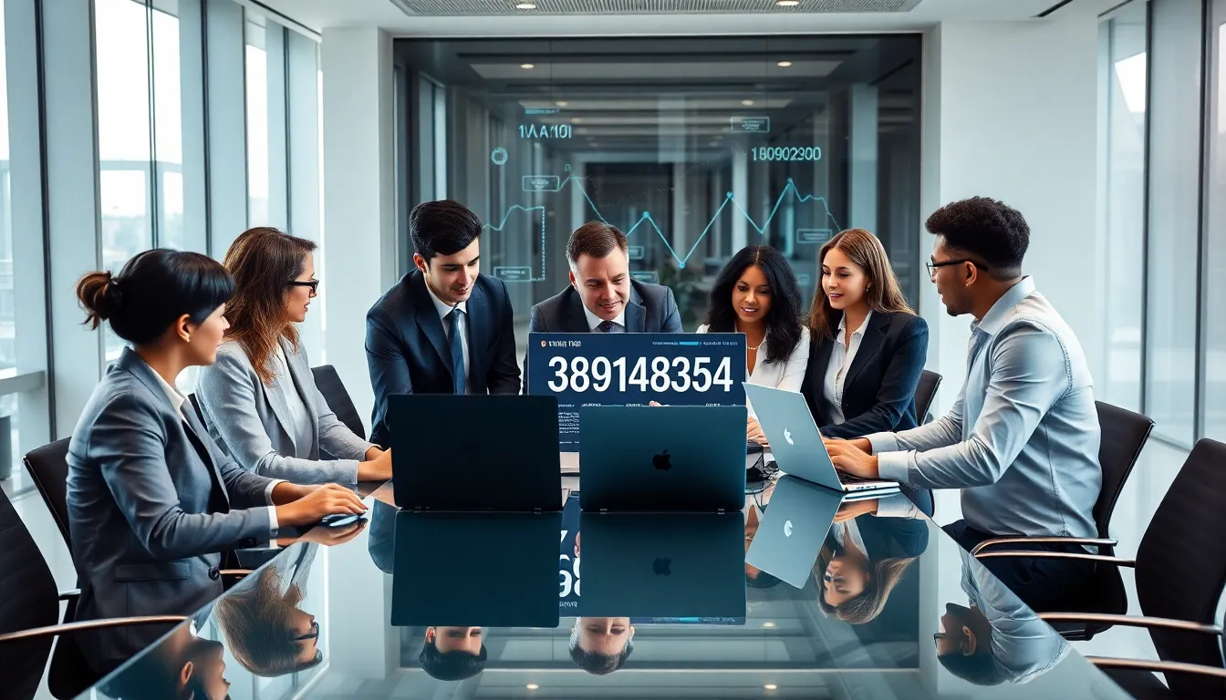 diverse team collaborating in a modern office setting.