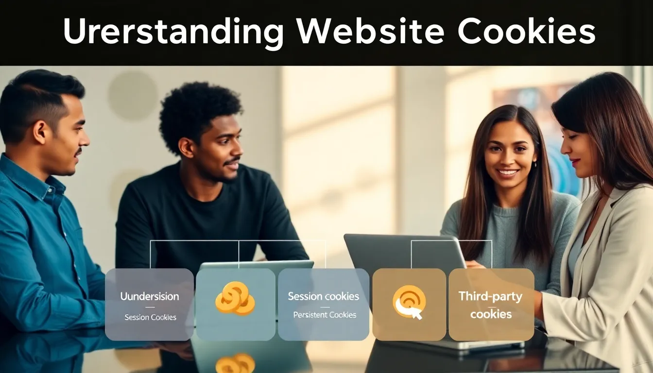 visual representation of website cookies in a modern office setting.