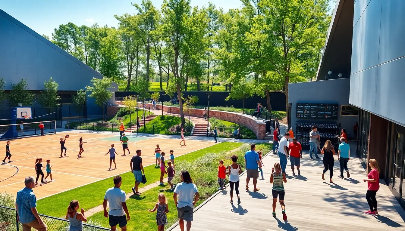 diverse community enjoying sports and fitness at Forza Glenview.