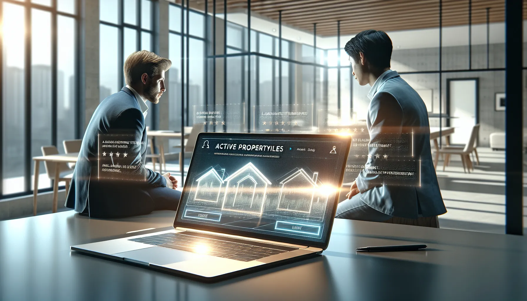 two property professionals discussing BerkSaw Active PropertyCare testimonials.