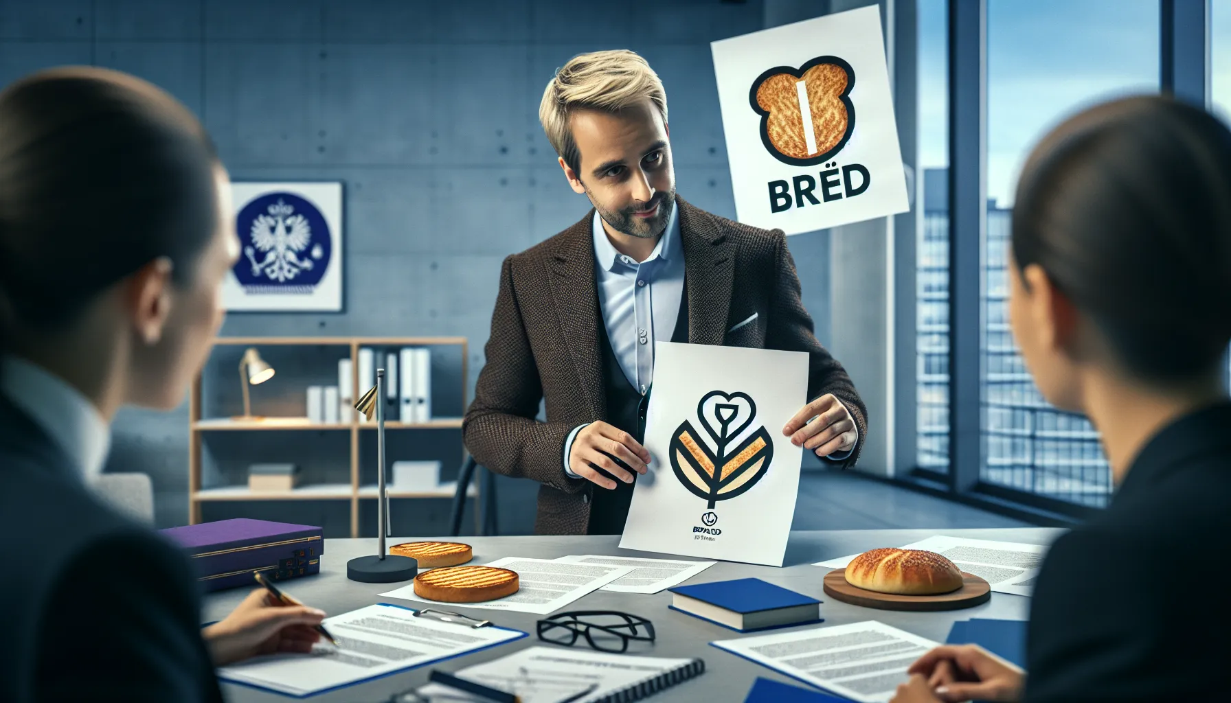 Norwegian lawyer advising client on generic versus distinctive, legally protectable logo designs.