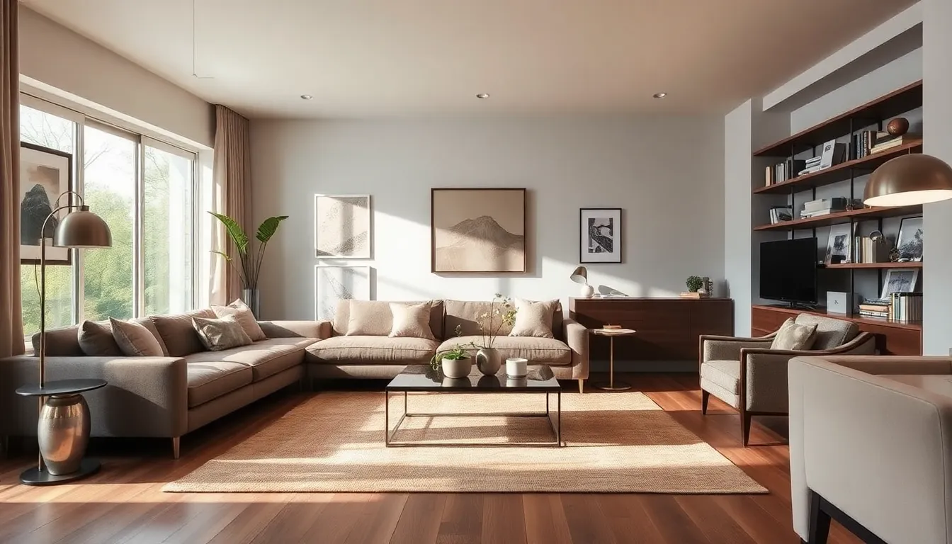 a cozy, well-decorated den with natural light and comfortable furnishings.