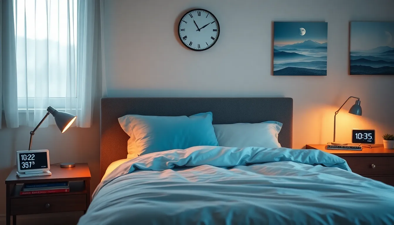 calm bedroom setting promoting a peaceful good night’s sleep.