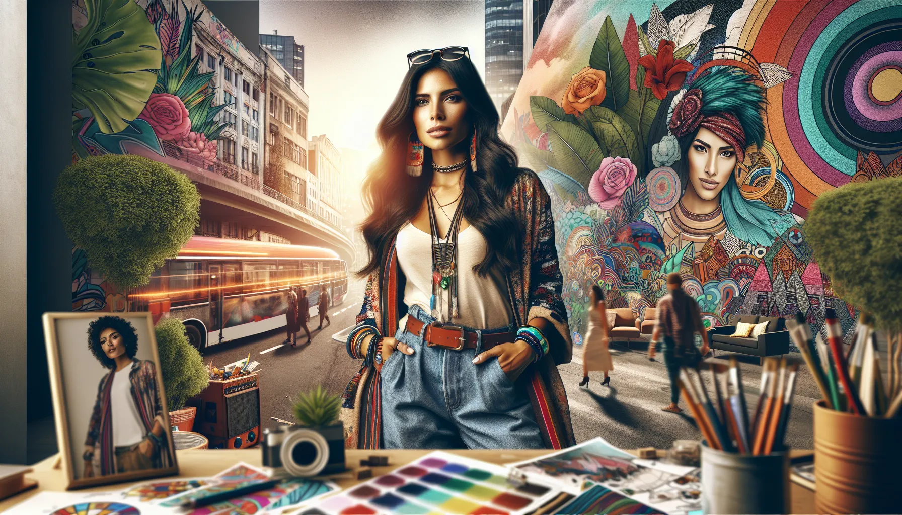 Jazmineblouise in an urban setting, showcasing her creative personality.