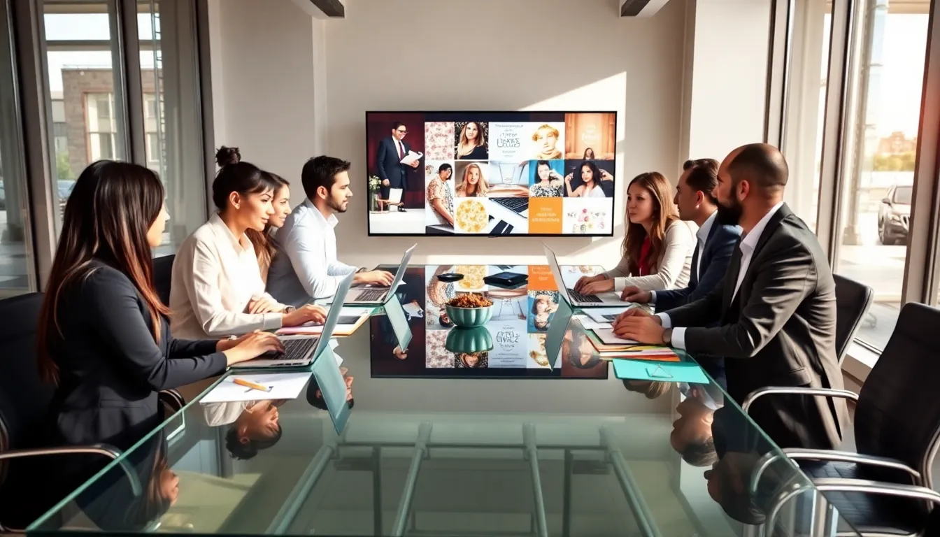 diverse team collaborating on budget-friendly event planning.
