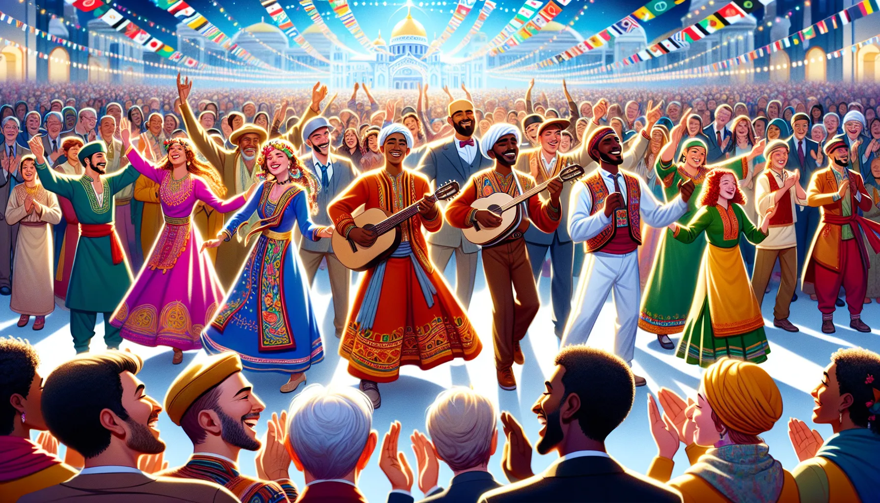 diverse dancers performing at a cultural festival celebrating Alisiaparril.