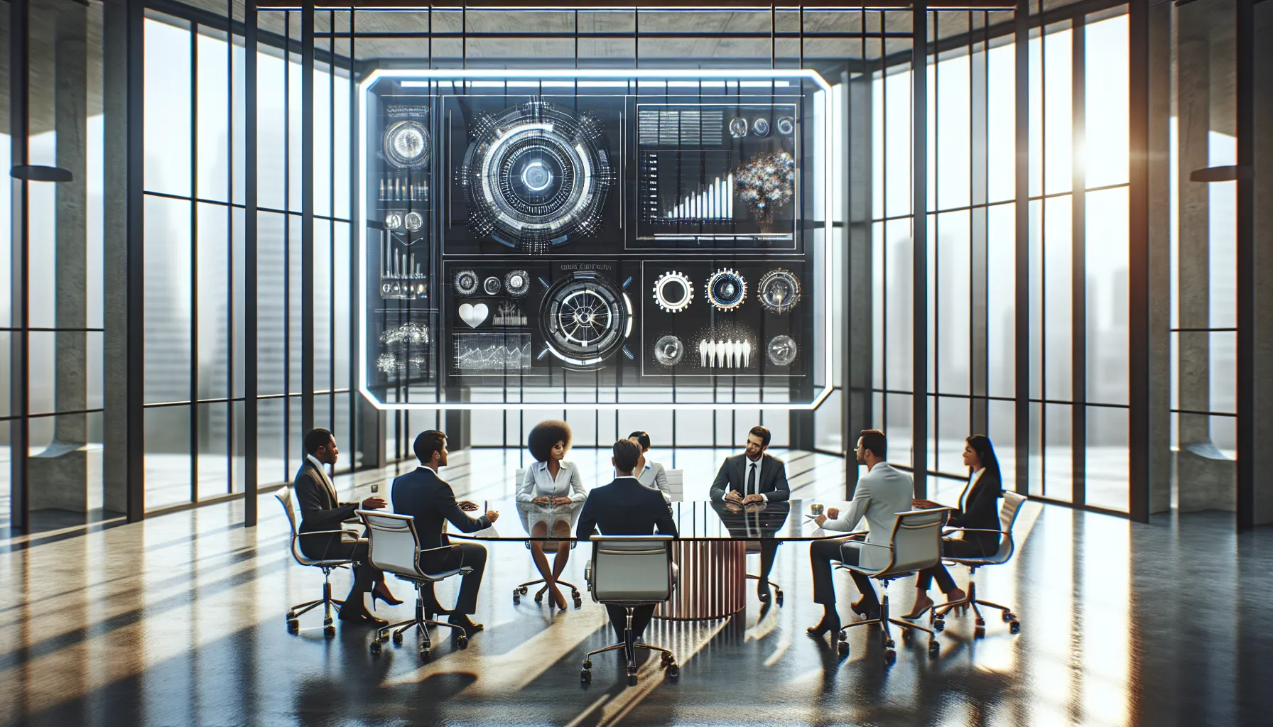 diverse team discussing Steelthwing9697 in a modern office.