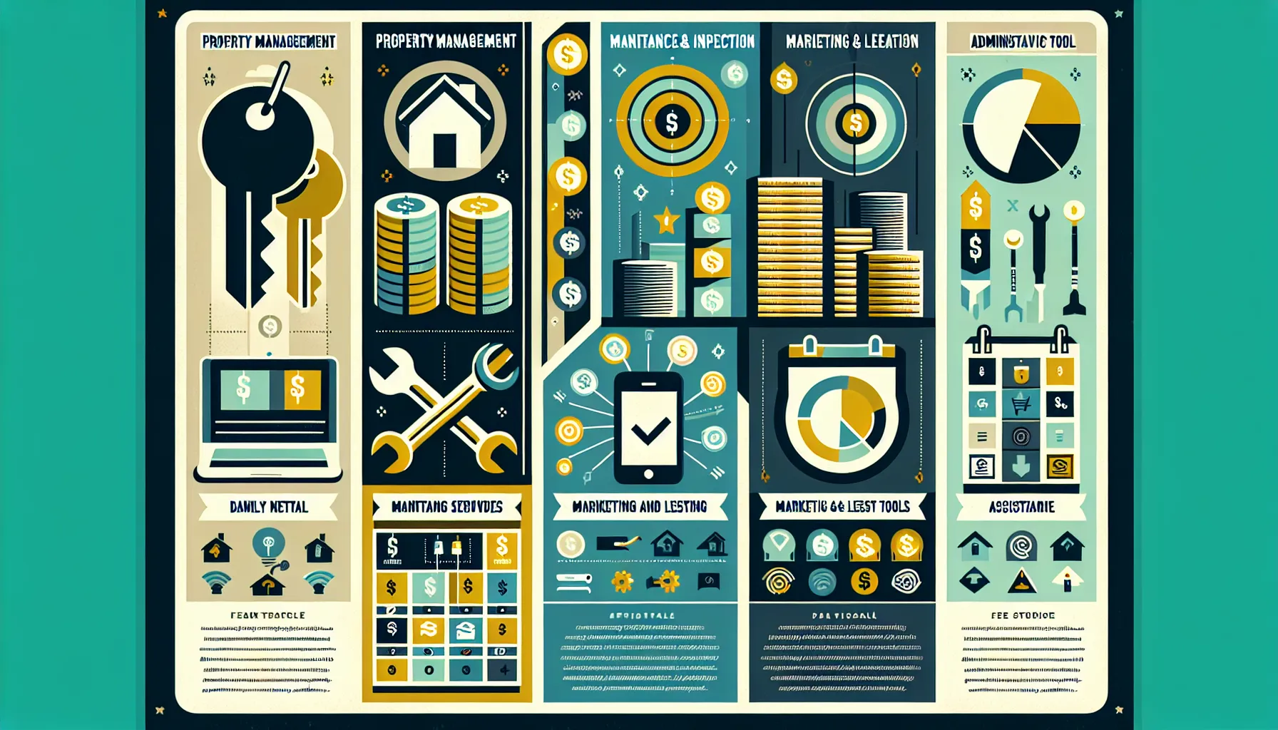 four-column chart showing types of monthly rent tools for Danville