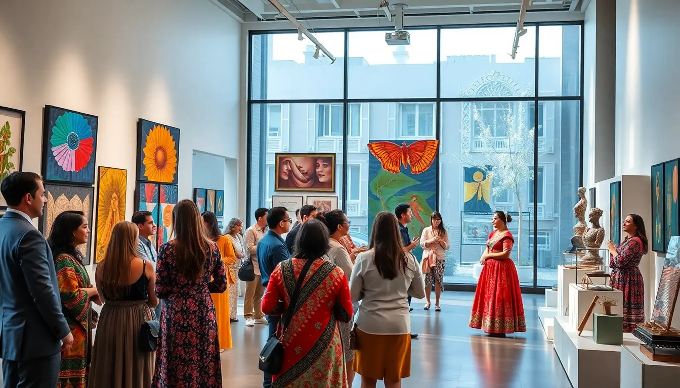 diverse festival celebrating Scheshellerne in a modern gallery.