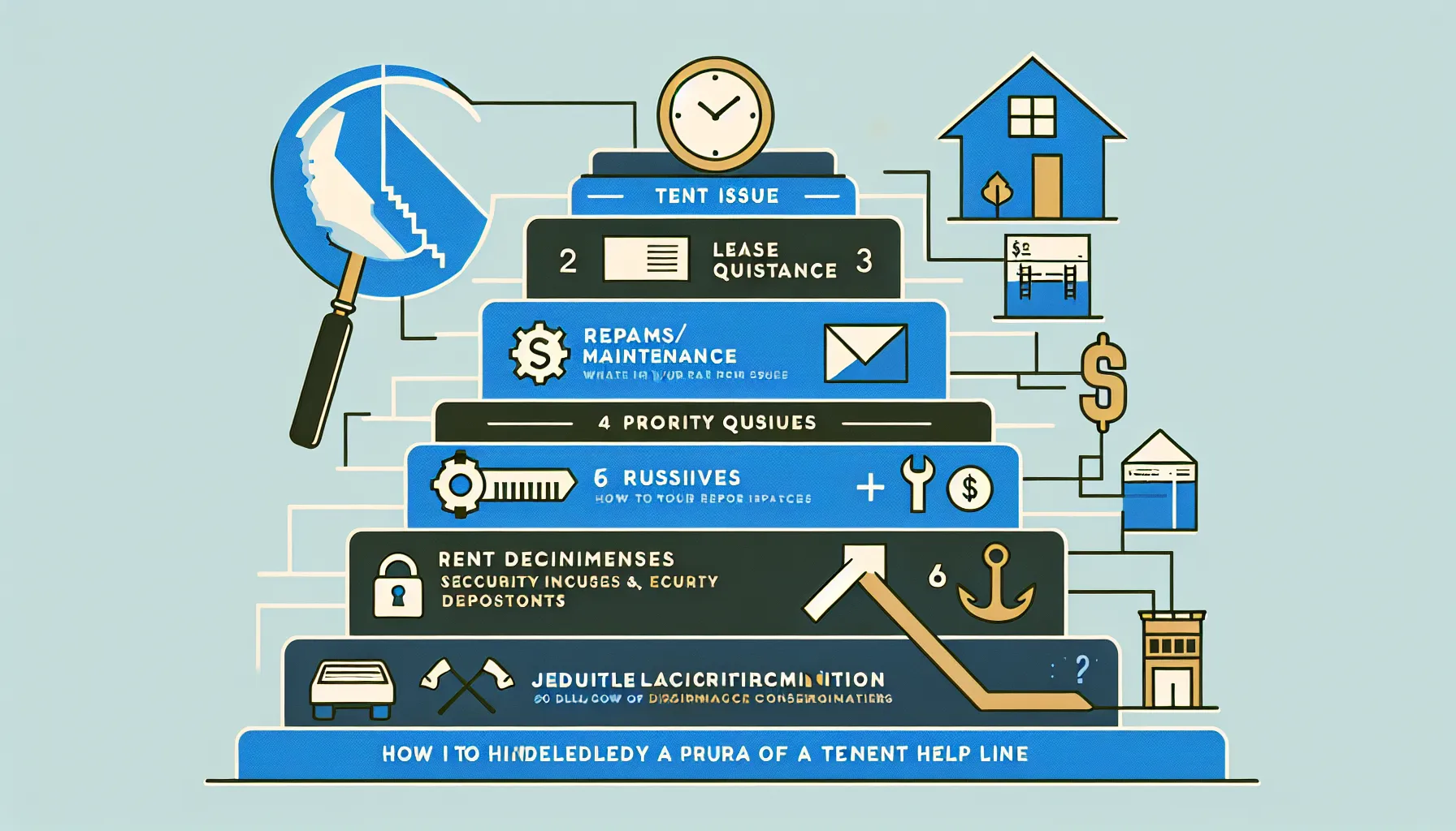 diagram showing common tenant issues the Danville help line addresses