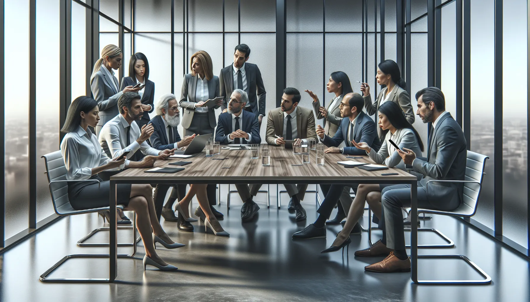 Diverse professionals discussing reactions to the Make-A-Wish incident.
