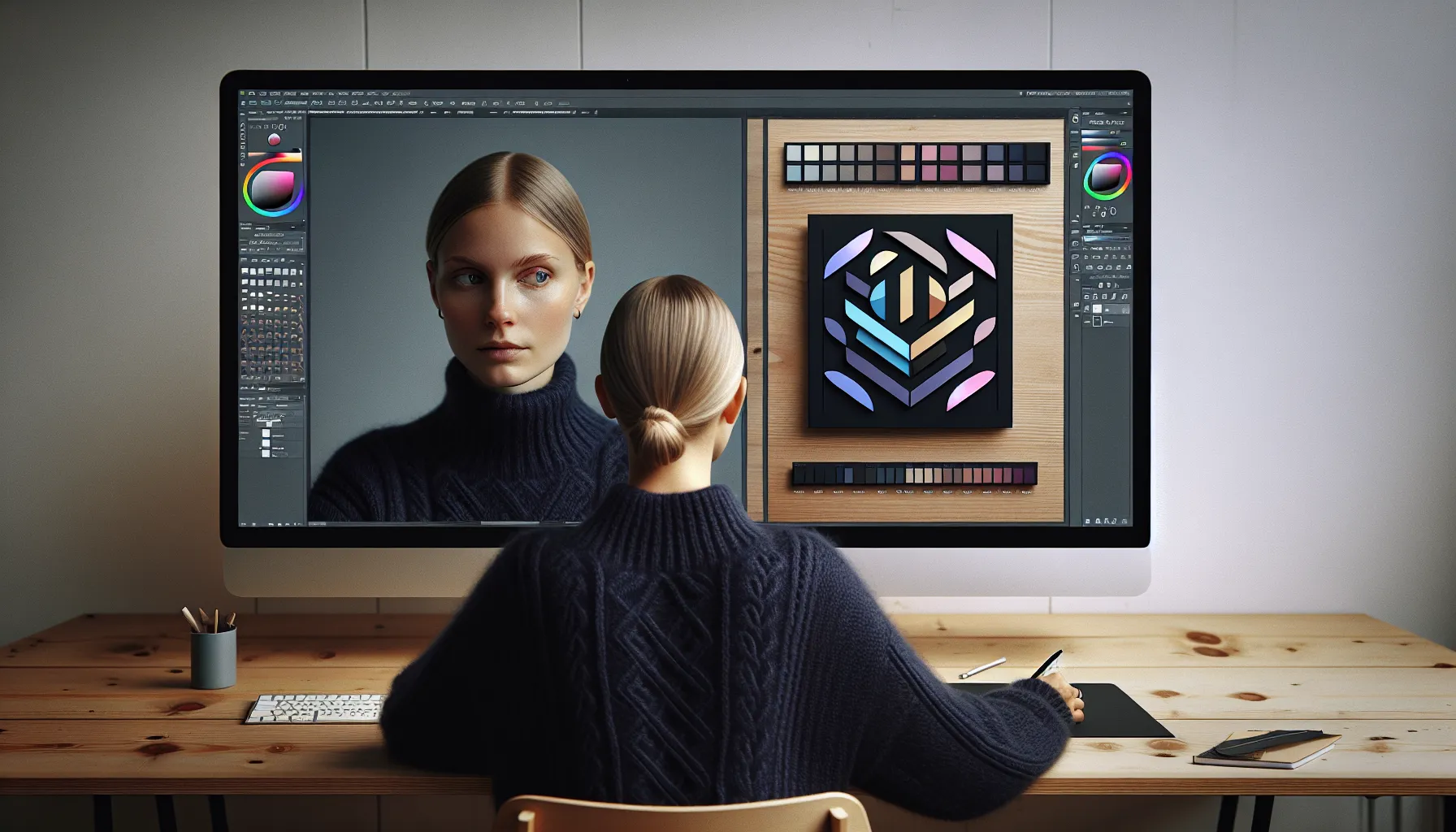 Norwegian designer compares complex and simple logos at large and 24-pixel sizes.