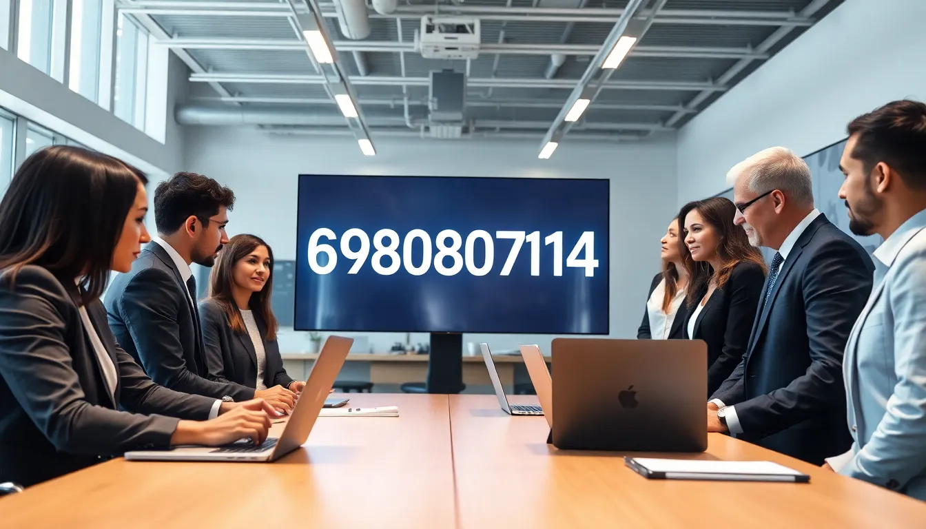 team discussing telecommunications concepts in a modern office.