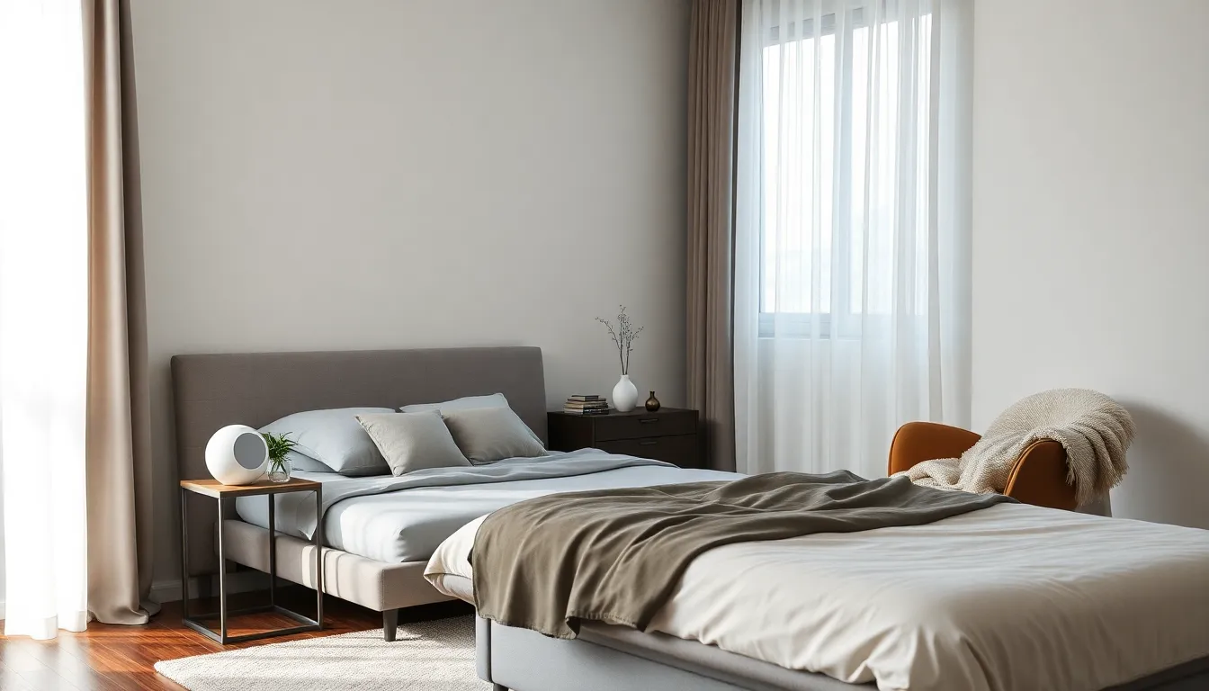 calm bedroom designed for effective sleep solutions for ADHD.