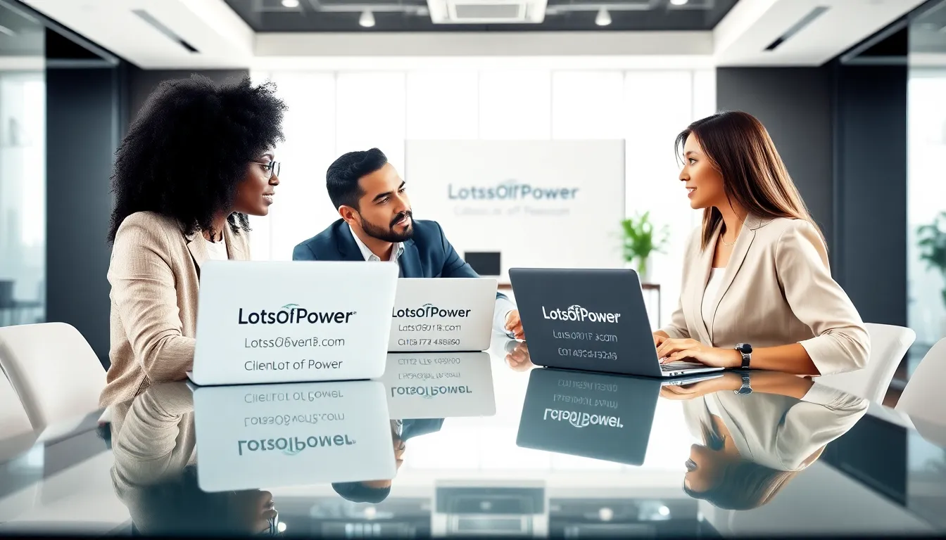 diverse team discussing contact details in a modern office.