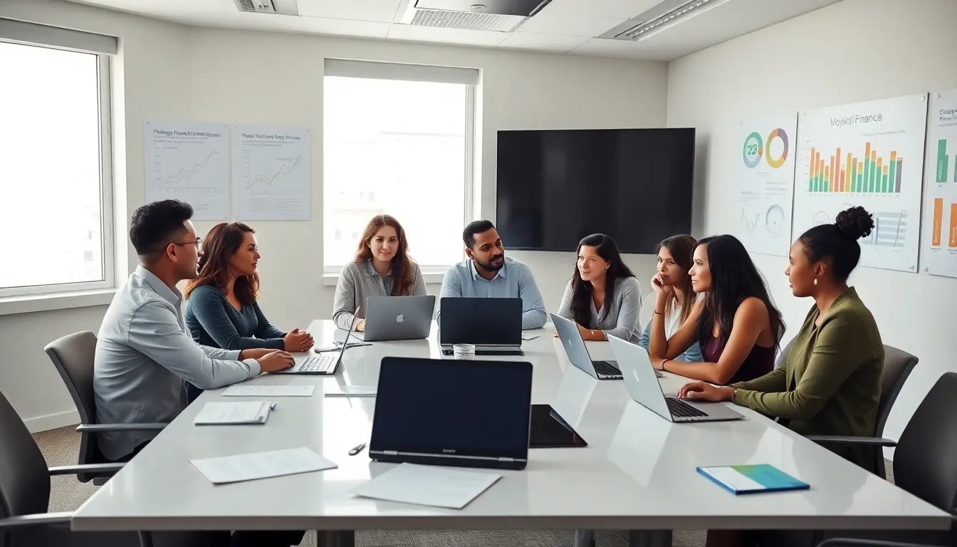 diverse students engaged in a personal finance class discussion.