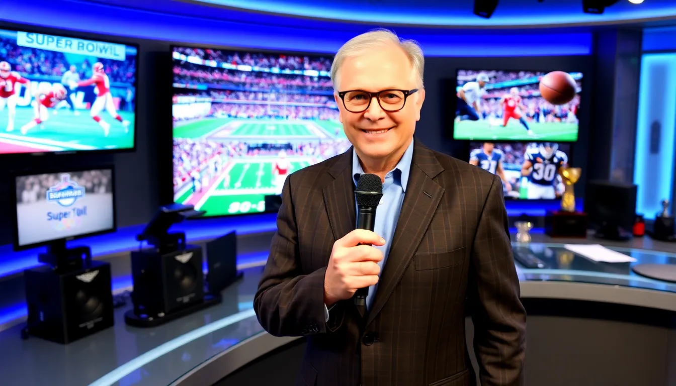 David Jones reporting in a sleek modern broadcast studio.