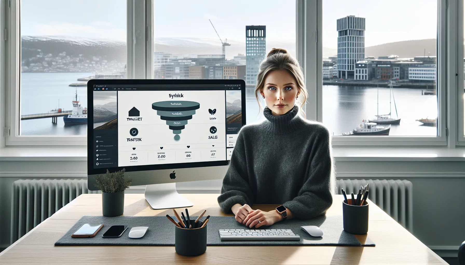 Norwegian marketer compares tiktok reach and instagram reels conversions on screens.